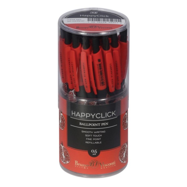 Ручка шариковая синяя BV HappyClick Fresh&Fruity Гранат 0,5мм принт Превью 4