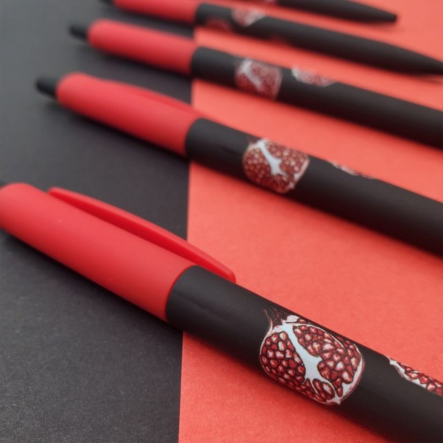 Ручка шариковая синяя BV HappyClick Fresh&Fruity Гранат 0,5мм принт Превью 6