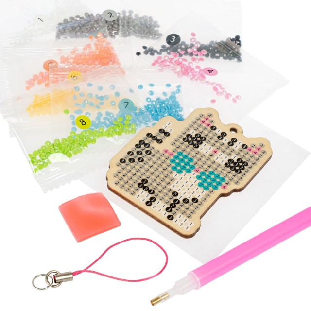 Творч Алмазная мозаика Брелоки Собачка, Кошка, Попугай Превью 4