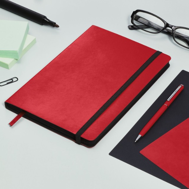 Ежедневник А5 BV Megapolis Soft красный недат в футляре Превью 3