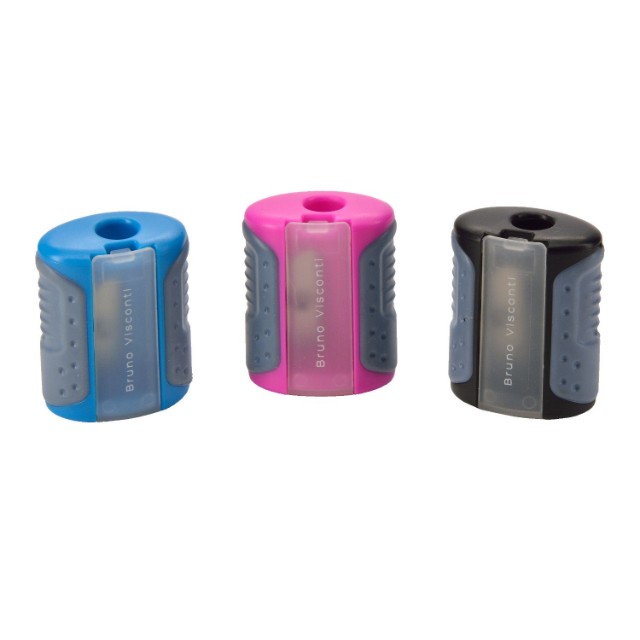 Точилка 1отв BV EasySharp с контейнером 3 цвета