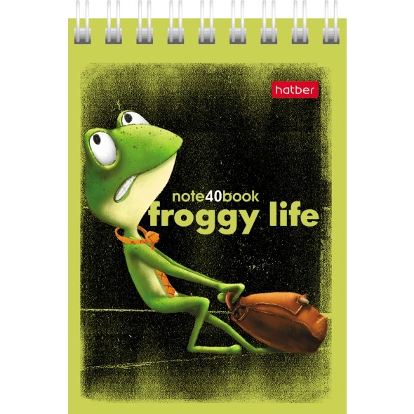 Блокнот А7 40л кл спир Лягух Кир Превью 6