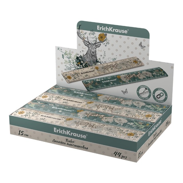 Линейка пласт. 15 см с рис EK Natural Life Превью 2