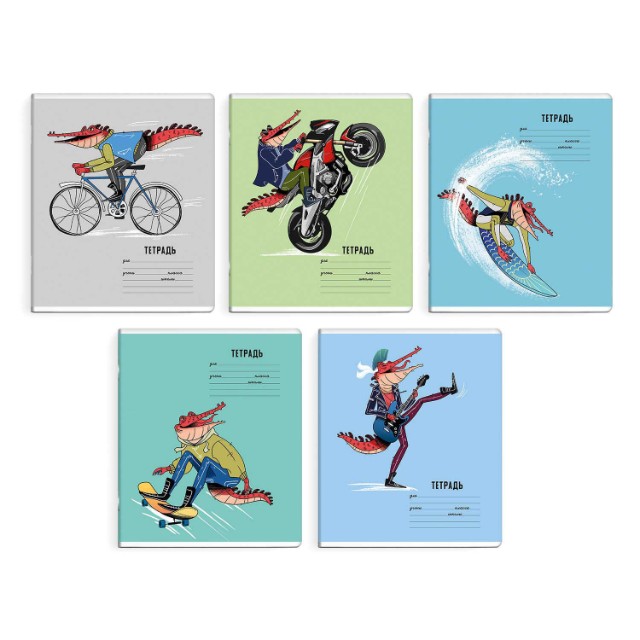 Тетрадь 18л клетка Кроко Рок