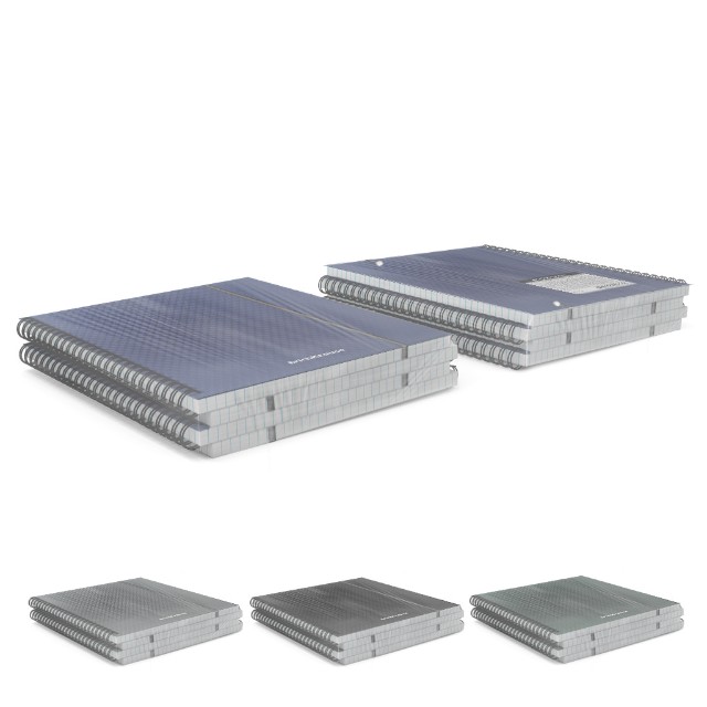 Тетрадь А5 пласт обл 80л кл спир EK Diamond ассорти на резинке Превью 1