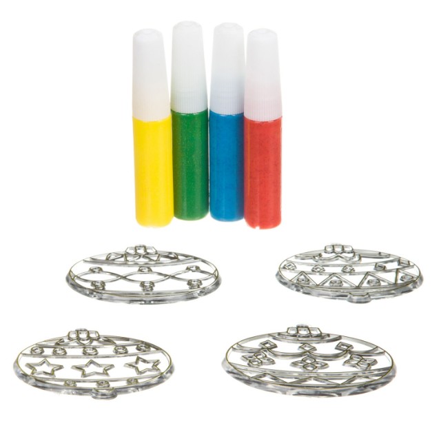 Творч Витражи Новогодние украшения с Луки 4шт Превью 2