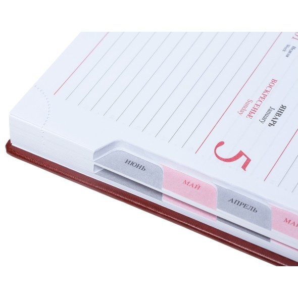 Ежедневник А5 2025г Caprice Prestige Коричневый (вырубка) Превью 1