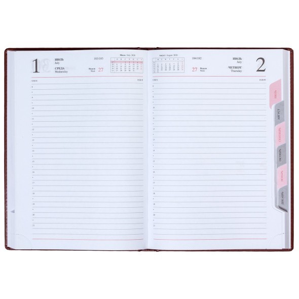 Ежедневник А5 2025г Caprice Prestige Коричневый (вырубка) Превью 2