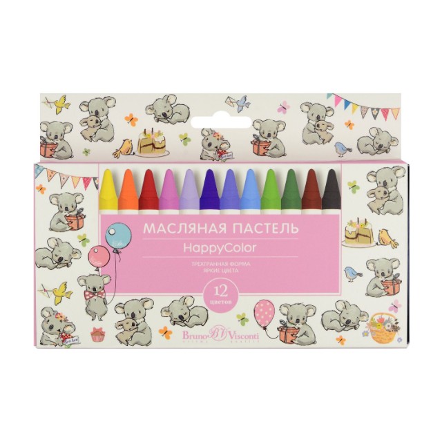 Пастель масляная 12цв BV Happycolor Превью 7