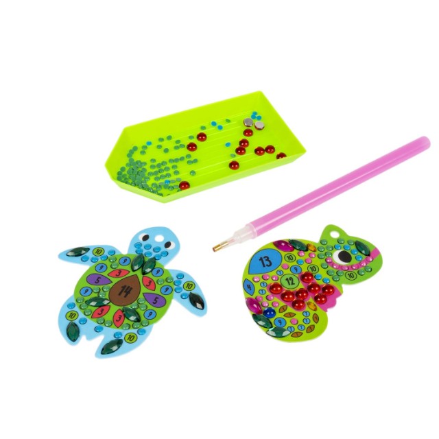 Творч Алмазная мозаика Брелоки Черепашка и хамелеон двусторонние Превью 6