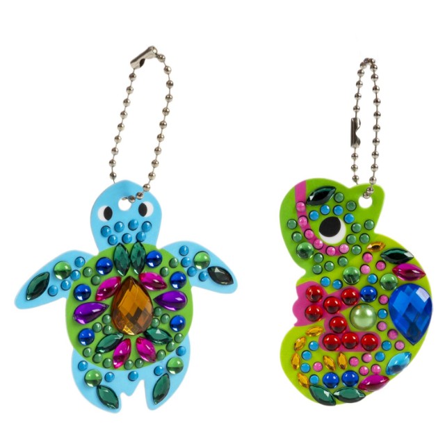 Творч Алмазная мозаика Брелоки Черепашка и хамелеон двусторонние Превью 2