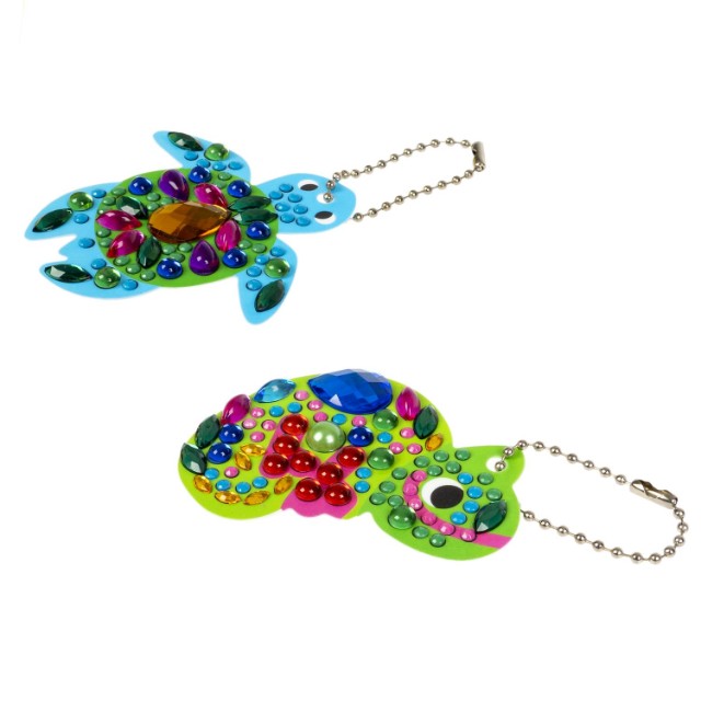 Творч Алмазная мозаика Брелоки Черепашка и хамелеон двусторонние Превью 5