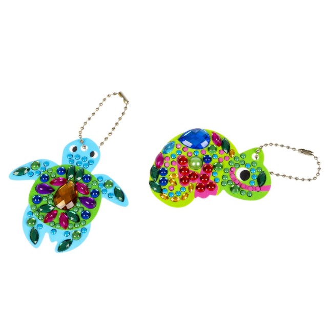 Творч Алмазная мозаика Брелоки Черепашка и хамелеон двусторонние Превью 7