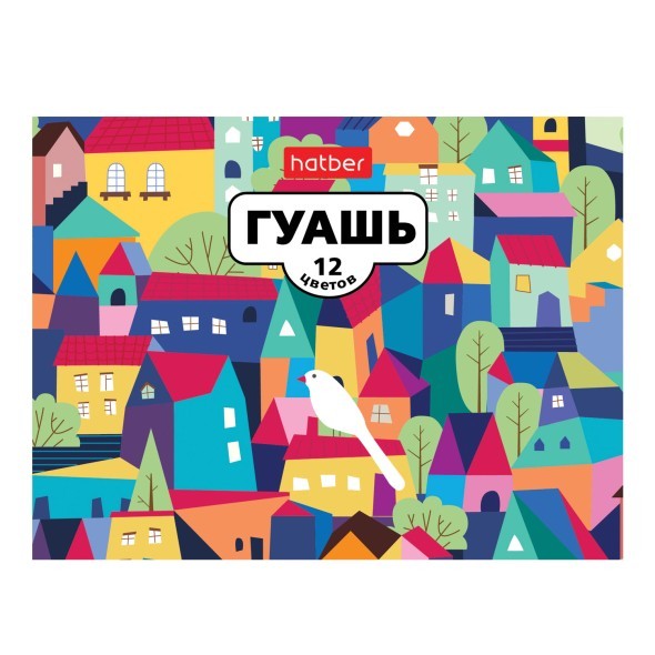 Гуашь 12цв Hatber Городок к/к 25гр Превью 1