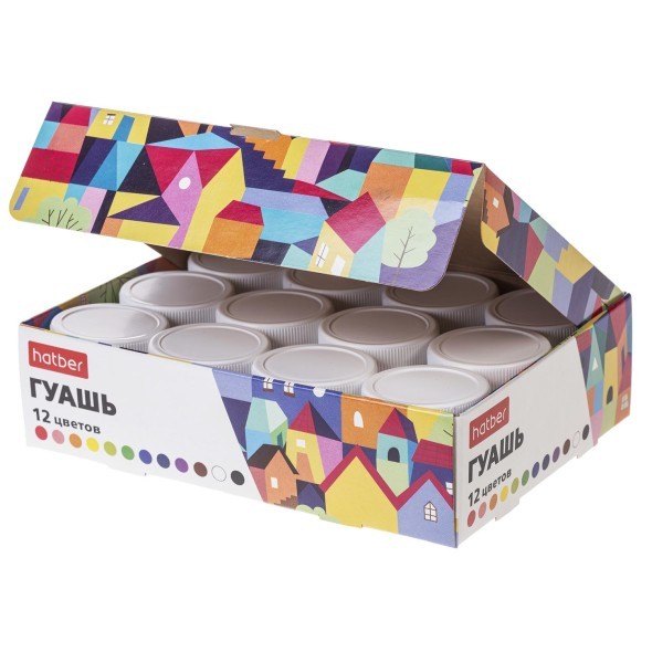 Гуашь 12цв Hatber Городок к/к 25гр Превью 4