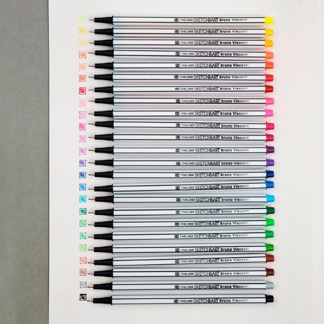 Ручки капиллярные 24 цв BV Basic 0,4мм Превью 3