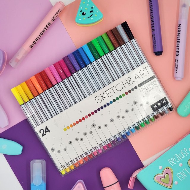 Ручки капиллярные 24 цв BV Basic 0,4мм Превью 1