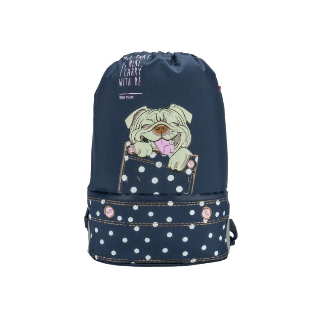 Мешок д/обуви BV Карманные животные. Собачка, синий Превью 4