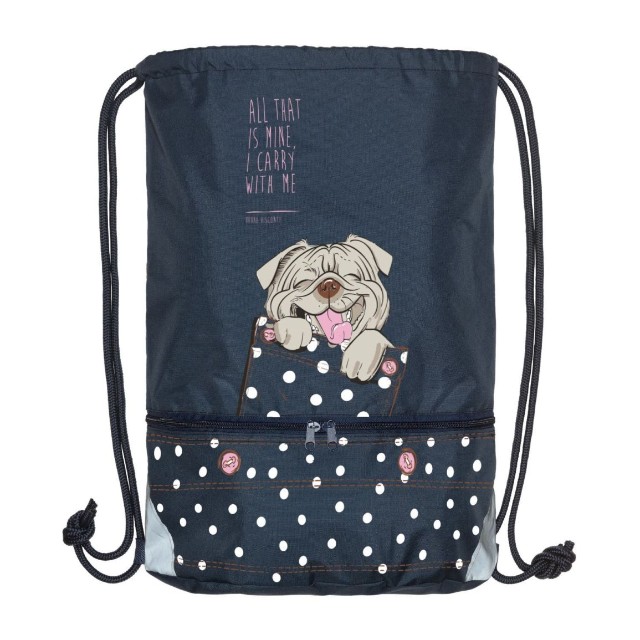 Мешок д/обуви BV Карманные животные. Собачка, синий