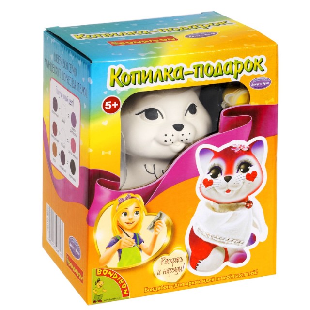 Творч Копилка-подарок Кошечка