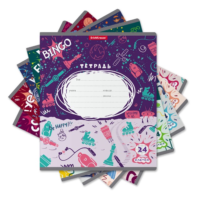 Тетрадь 24л клетка Cosmic Trash Превью 0