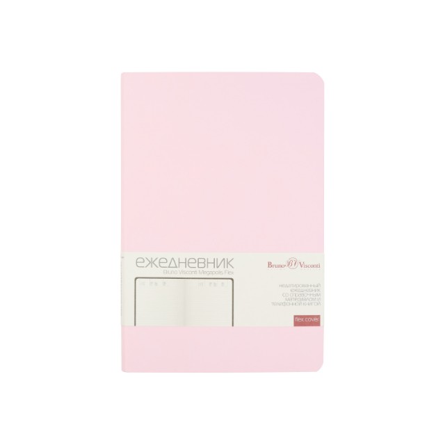 Ежедневник А5 BV Megapolis Flex (зефирный розовый) недат.