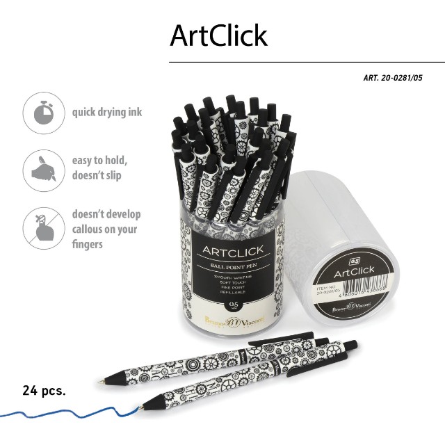 Ручка шариковая синяя BV ArtClick Time Machine 0,5мм принт авт Превью 3