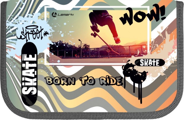 Пенал 1 отд пуст 2 откид планк Lamark Skate