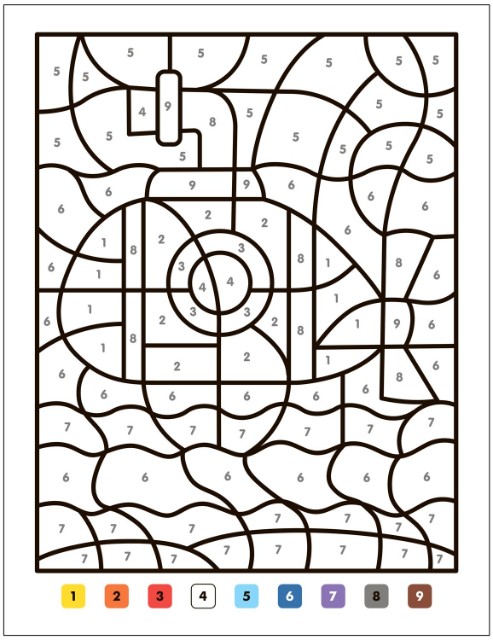 Раскраска Раскраски по номерам. Транспорт Превью 3