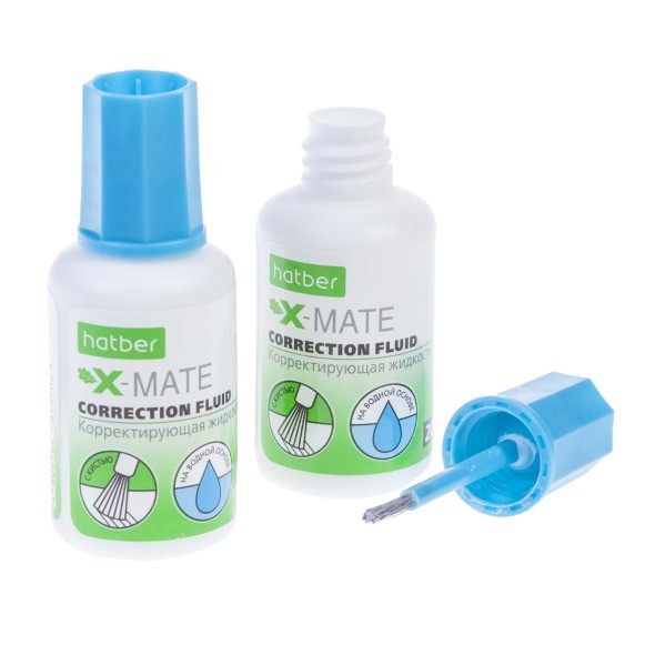 Корректирующая Жидкость Hatber X-Mate на водной основе 20ml с кисточкой Превью 1