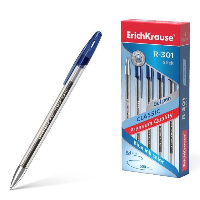 Ручка гелевая синяя EK Classic Gel Stick 0.5