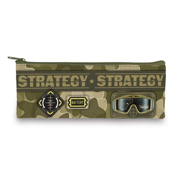 Пенал-косметичка Hatber Милитари плоский Превью 1