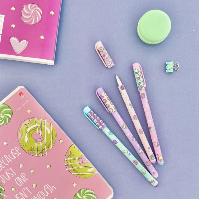 Ручка шариковая синяя BV HappyWrite My Sweet. Капкейки 0,5мм Превью 1