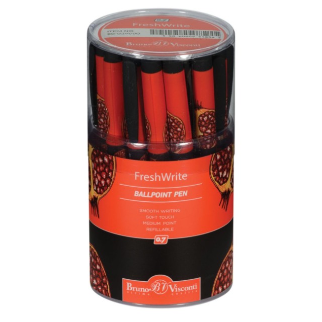 Ручка шариковая синяя BV FreshWrite Fresh&Fruity. Гранат 0,7мм принт Превью 4