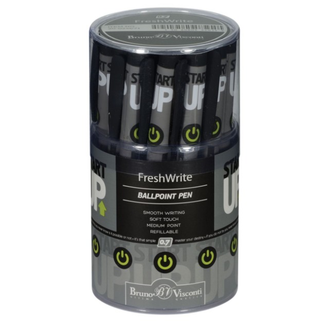 Ручка шариковая синяя BV FreshWrite. Start-up 0,7мм принт Превью 4