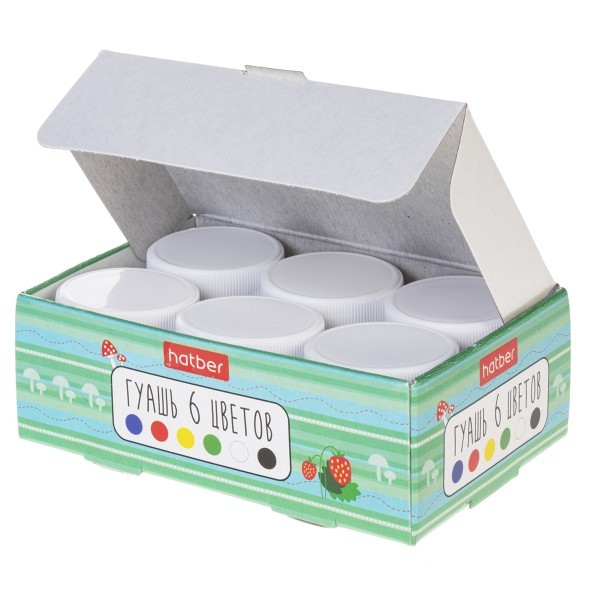 Гуашь 6цв Hatber Deep Forest 10мл Превью 2