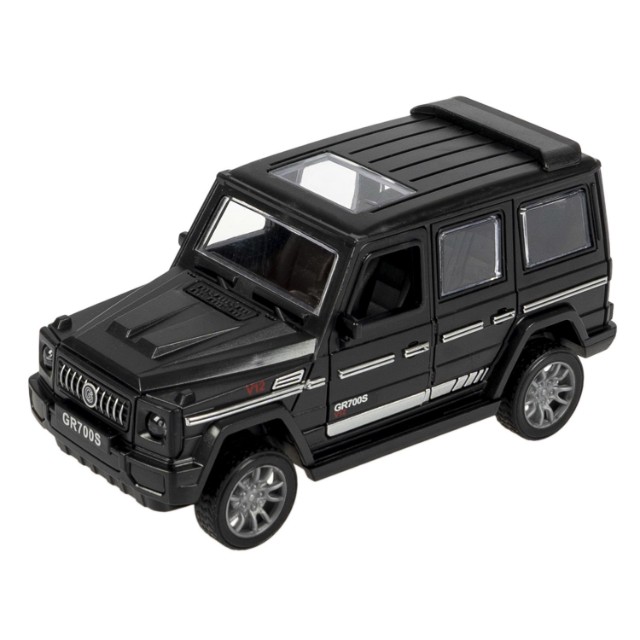 Машина Джип чёрный инерцион, открыв.двери и багажник, 12,5см пласт Превью 5