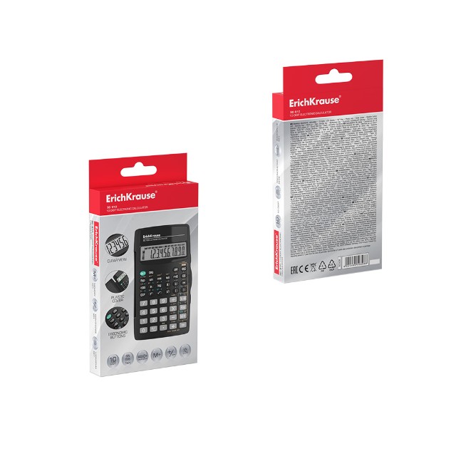 Калькулятор научный 10 разр. EK черный 70*120мм Превью 2