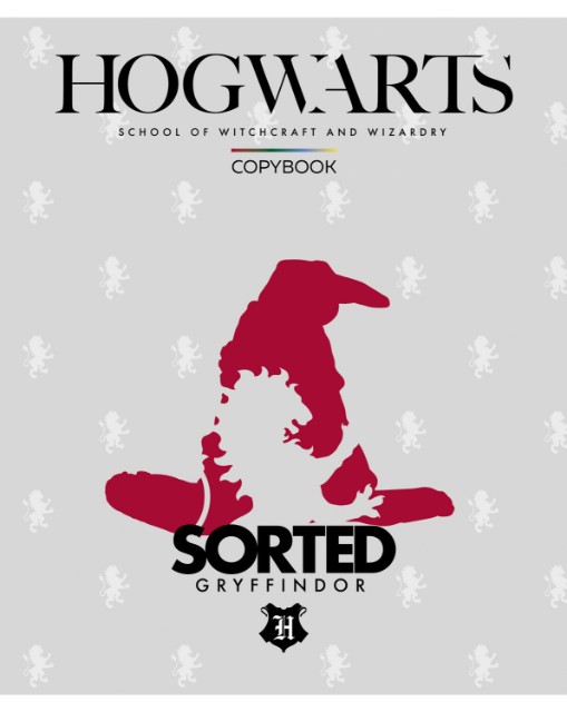 Тетрадь 24л клетка Гарри Поттер 5 видов скругл