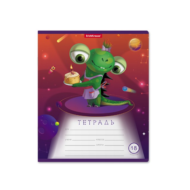 Тетрадь 18л клетка Cosmic Monsters Превью 3