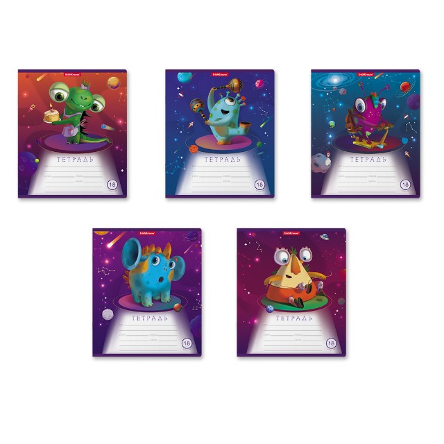 Тетрадь 18л клетка Cosmic Monsters Превью 9