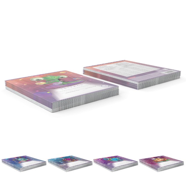 Тетрадь 18л клетка Cosmic Monsters Превью 5