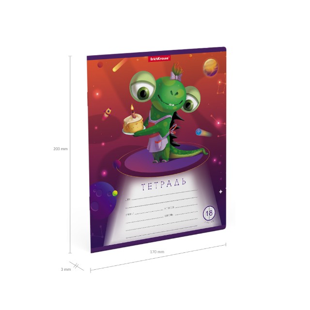 Тетрадь 18л клетка Cosmic Monsters Превью 10
