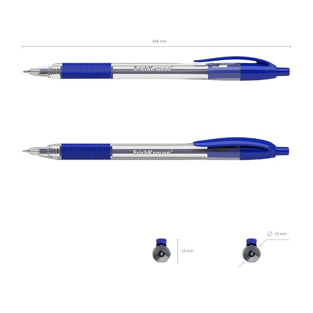 Ручка шариковая синяя EK U-209 Classic Matic&Grip 1.0, Ultra Glide Technology Превью 4