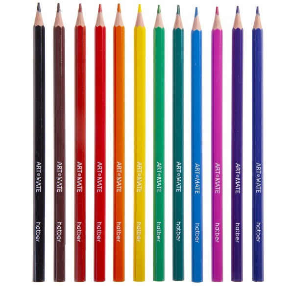 Карандаши цветные 12 цв пластик Hatber ART-Mate Превью 1