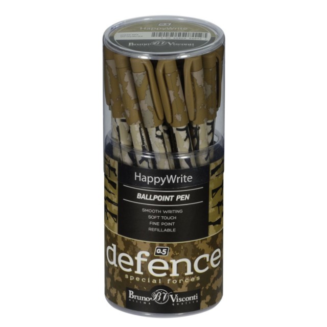 Ручка шариковая синяя BV HappyWrite Военный паттерн. Оружие 0,5мм принт Превью 4