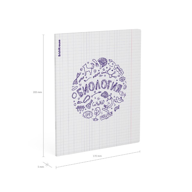 Тетрадь 48л кл темат Биология EK Chaos пластик обл Превью 1