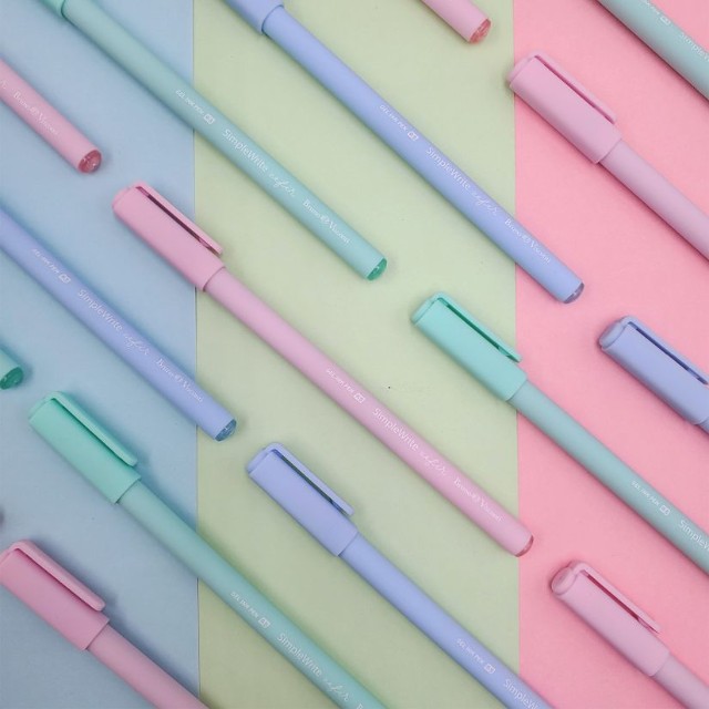 Ручка гелевая черная BV SimpleWrite Zefir 0.5 мм мята лава Превью 4