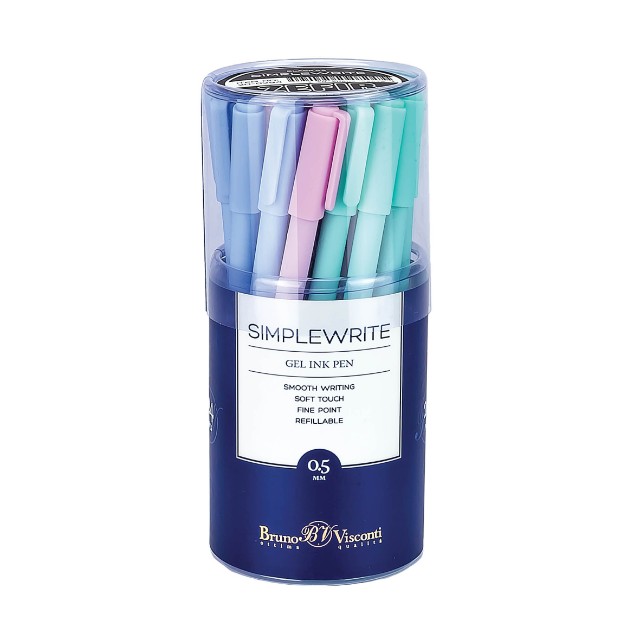 Ручка гелевая черная BV SimpleWrite Zefir 0.5 мм мята лава Превью 6
