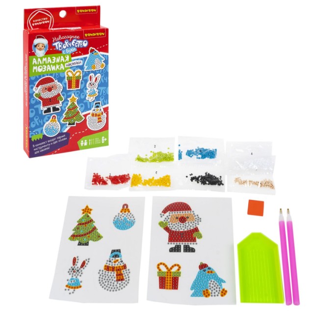 Творч Алмазная мозаика Наклейки С НОВЫМ ГОДОМ! Превью 5